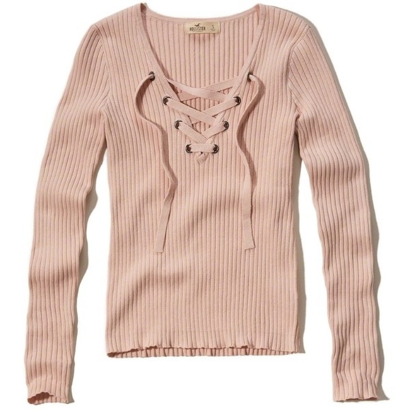 Hollister Lace-Up Sweater - Picture 1 of 3